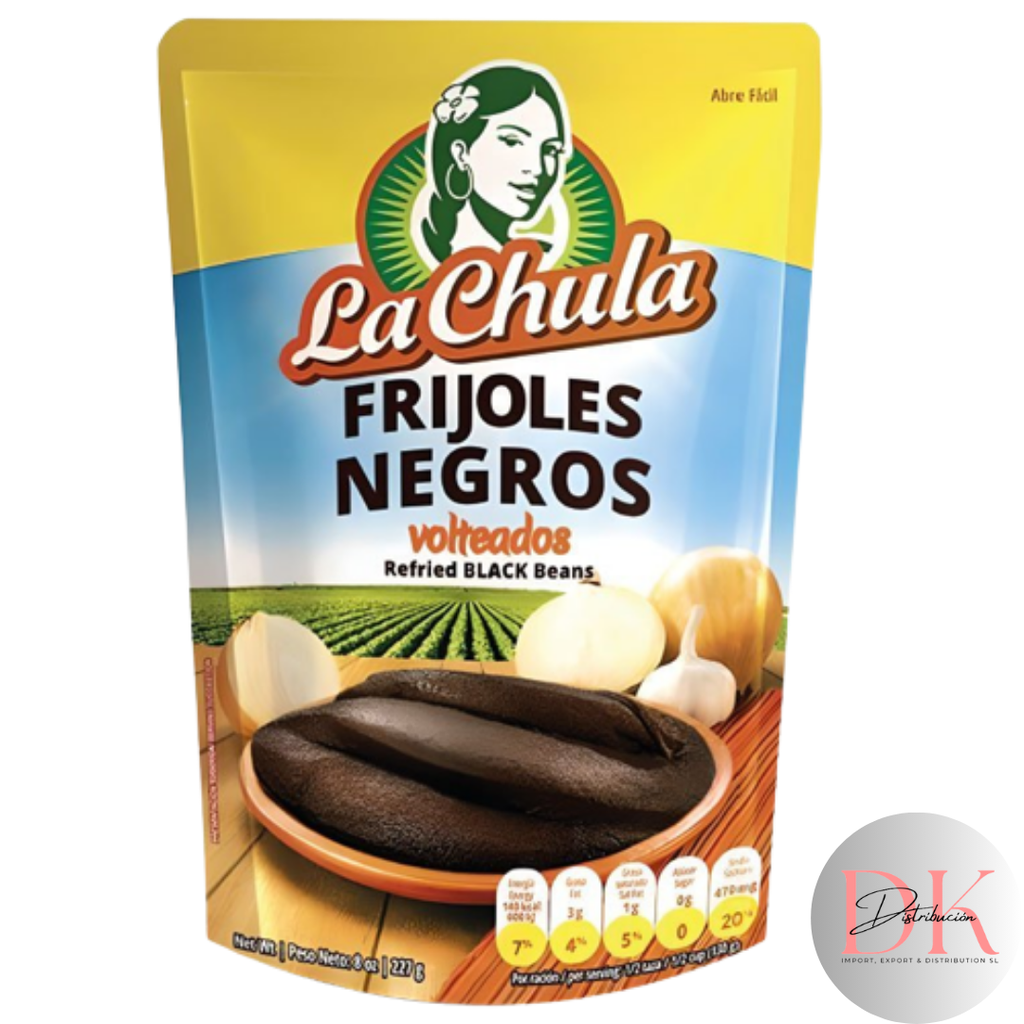 Frijol negro volteado la chula 14oz