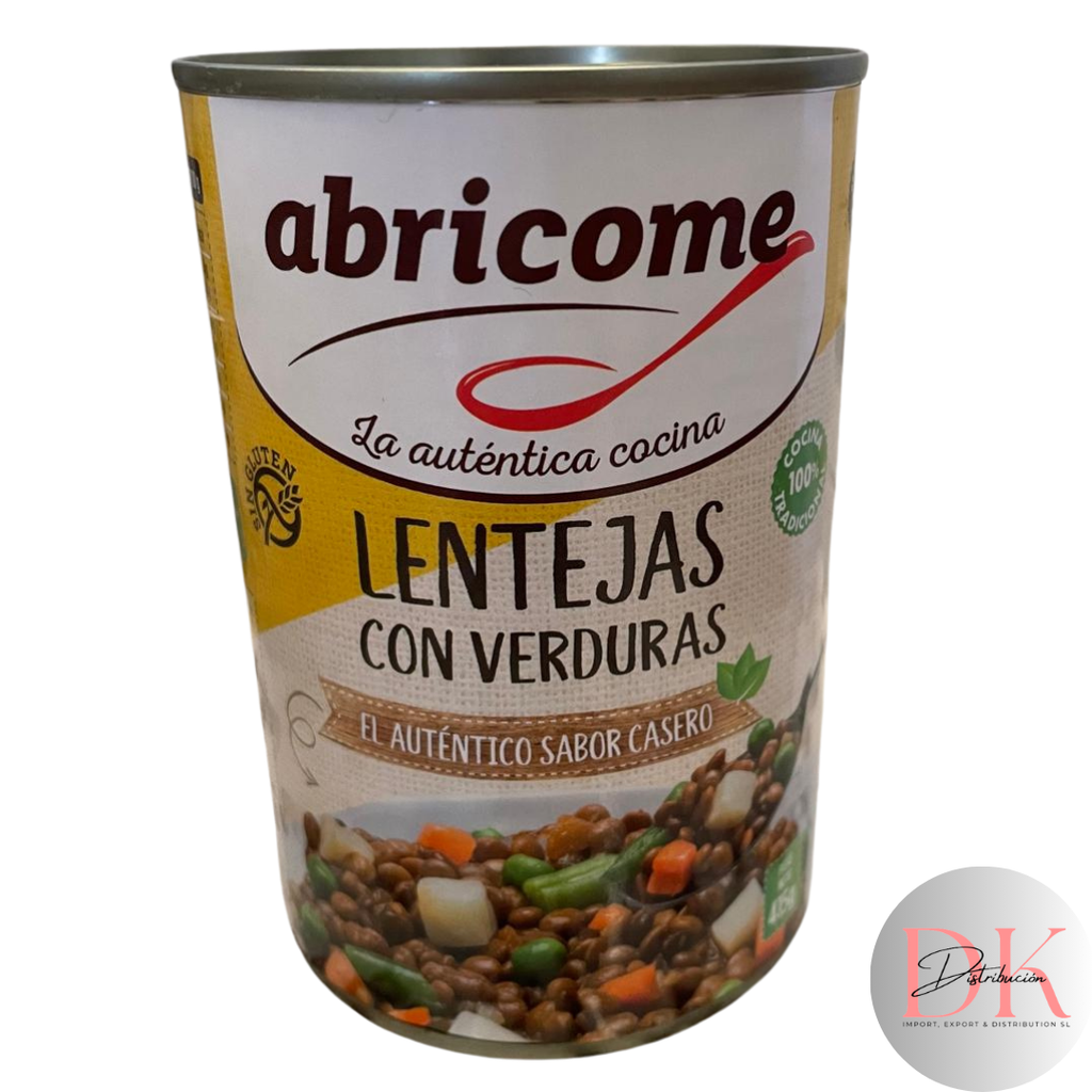 Lata lentejas con verduras Abricome