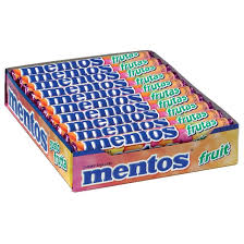 Mentos Frutas 37,5 gr. Caja de 20 u
