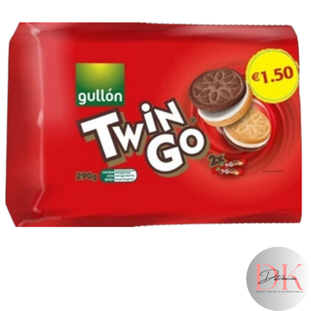 Twins GO rojo 290g. Pack  2 rulos 145g divisibles. GULLON 1,5