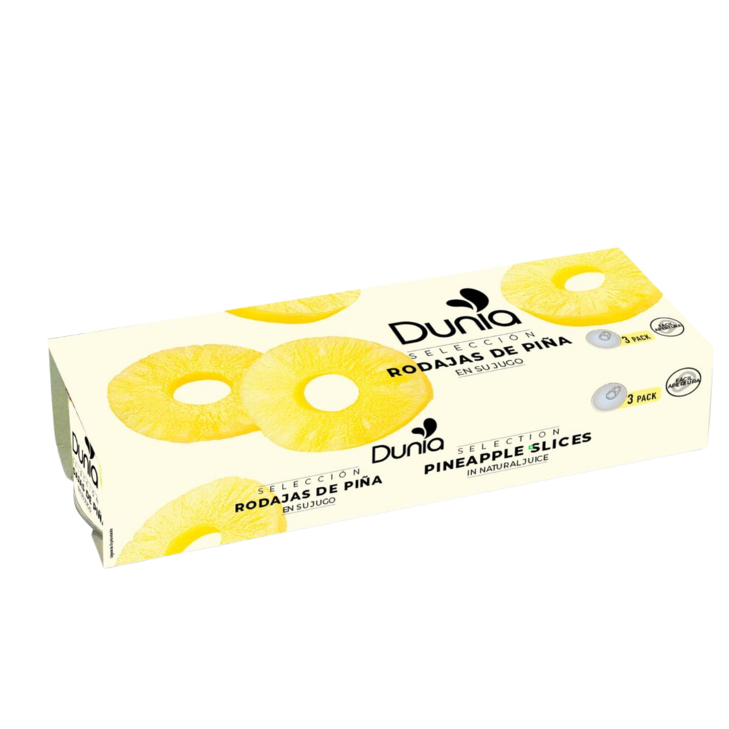 Piña en su Jugo lata 220g Pack-3 Dunia
