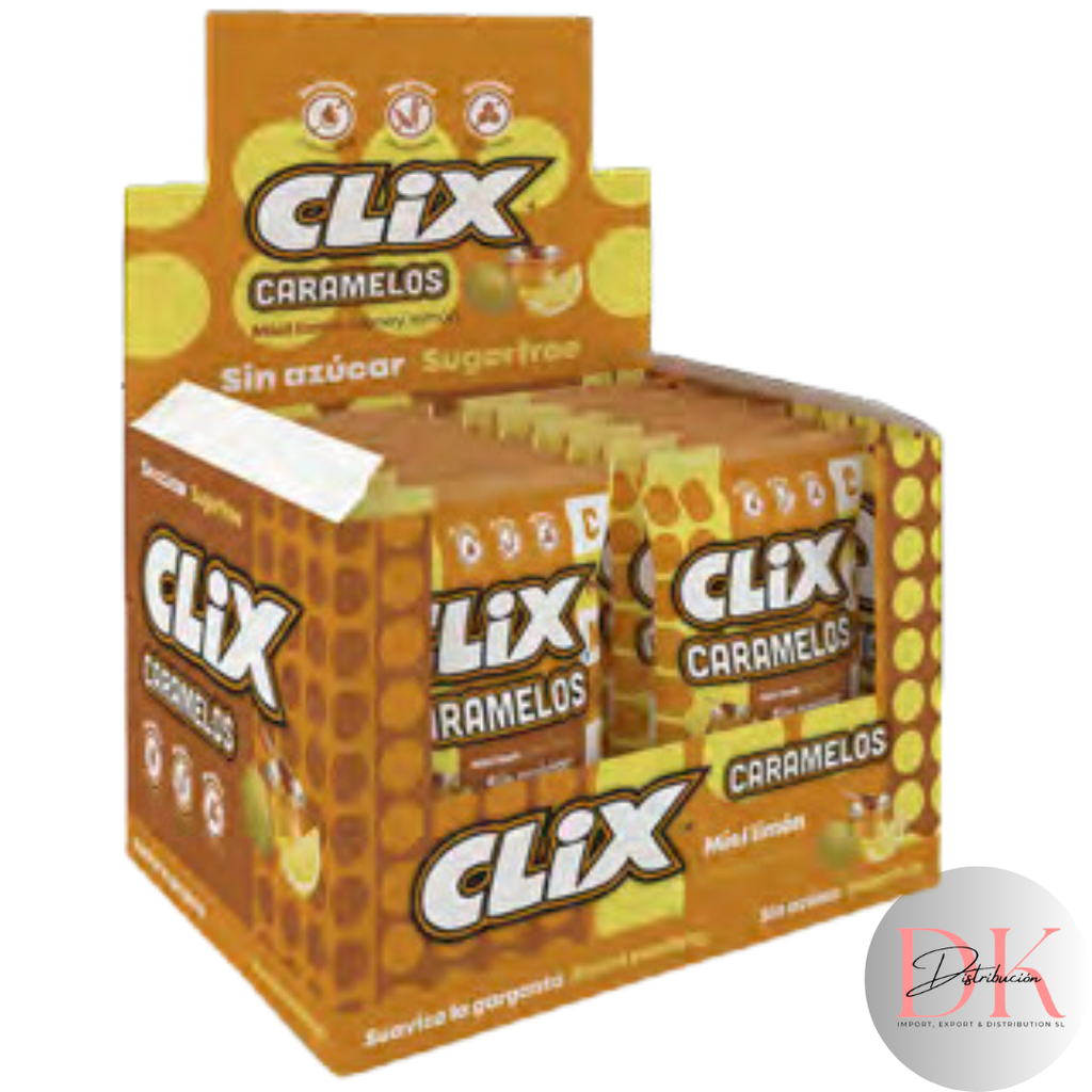Clix Caramelos S/A Bolsas Miel Limón 20Bolsas*10und