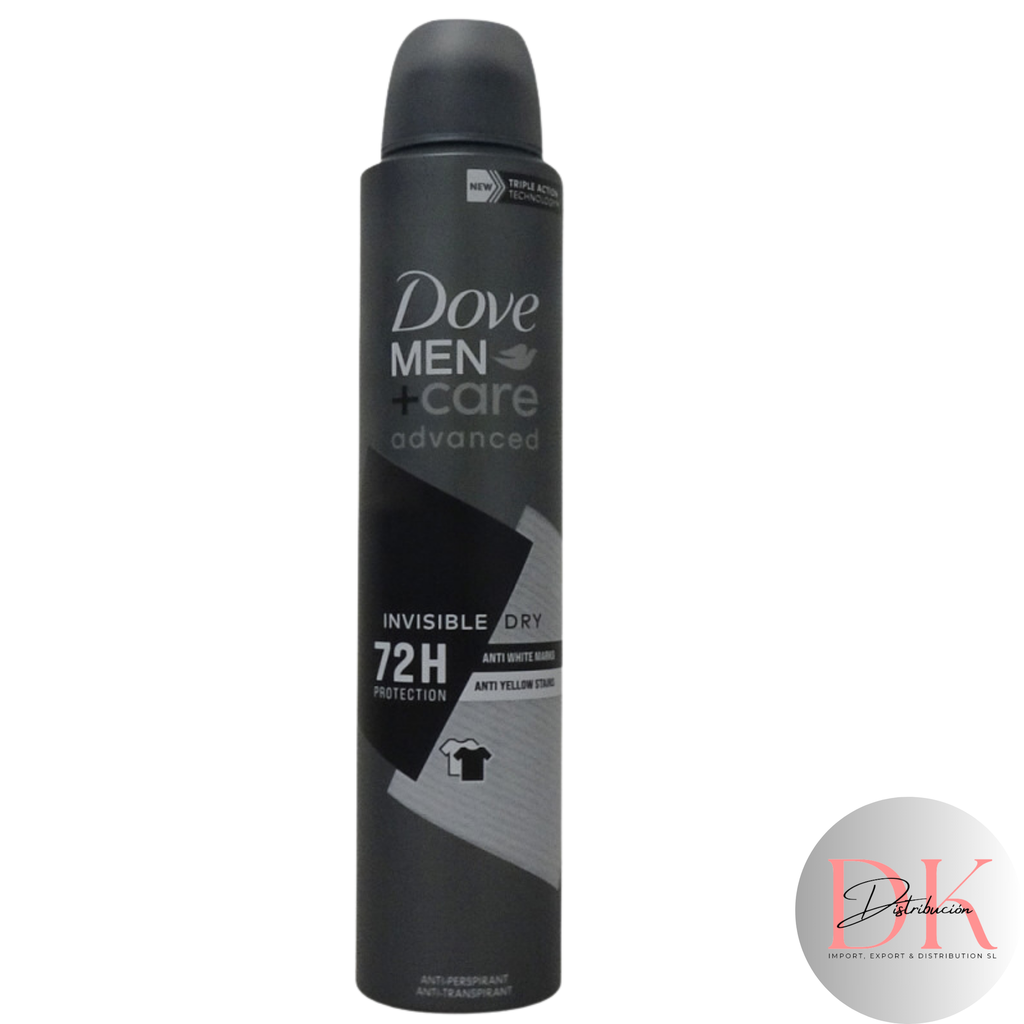 Dove desodorante spray 200 ml. Advanced men care invisible dry.
