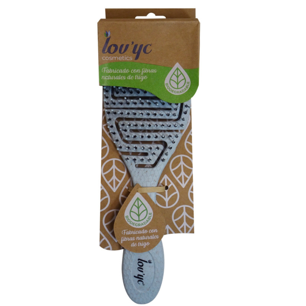 Lov'yc cepillo para el cabello 1u. Fibra natural de trigo surtido colores minibox
