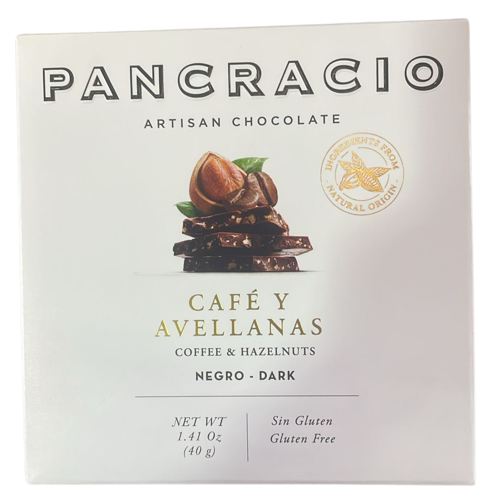 Pancracio- Mini Tableta Cafe Avellanas- Chocolate negro
