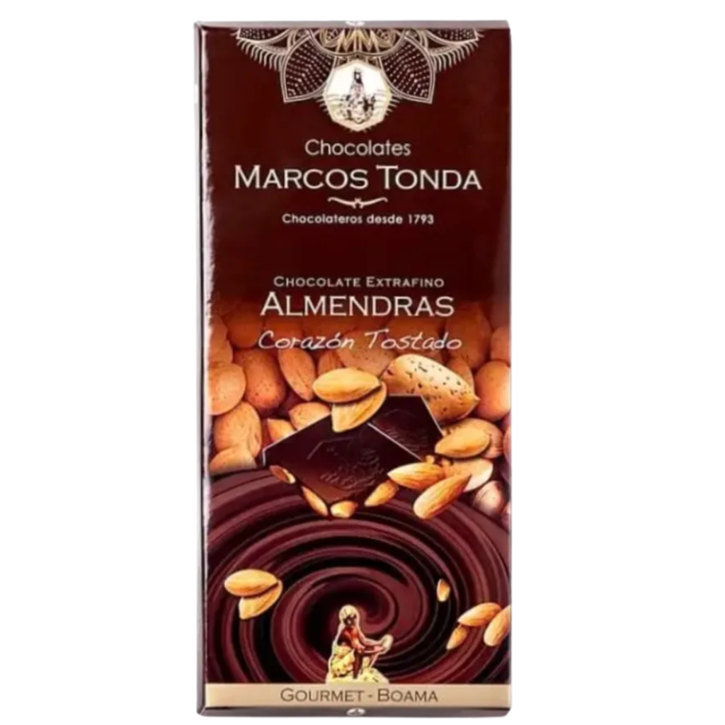 chocolate negro almendras gourmet tableta 125g