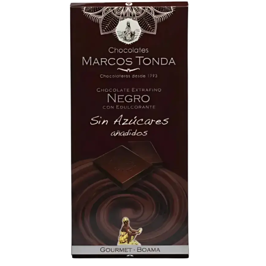 chocolate Negro sin azúcar gourmet tableta 125g