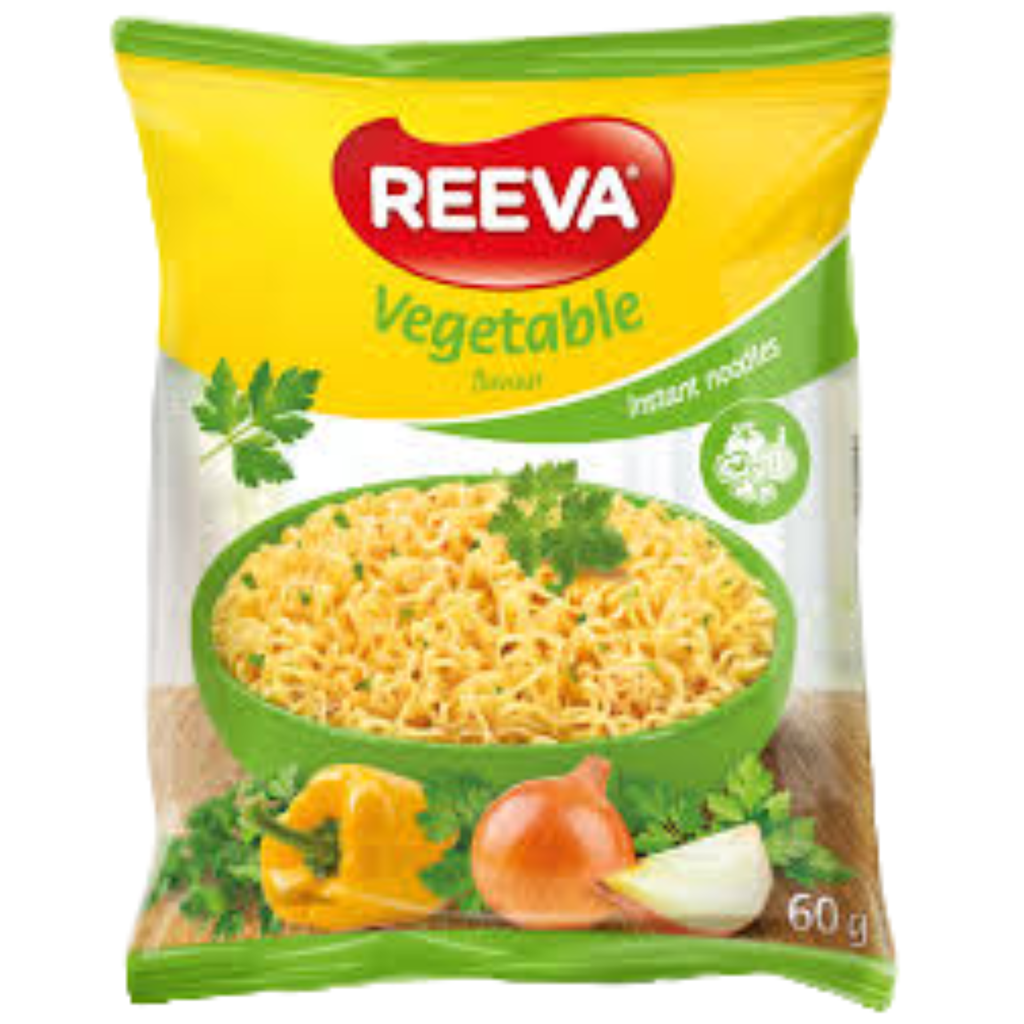 Fideos instantáneos con sabor a vegetales paquete 60 g REEVA