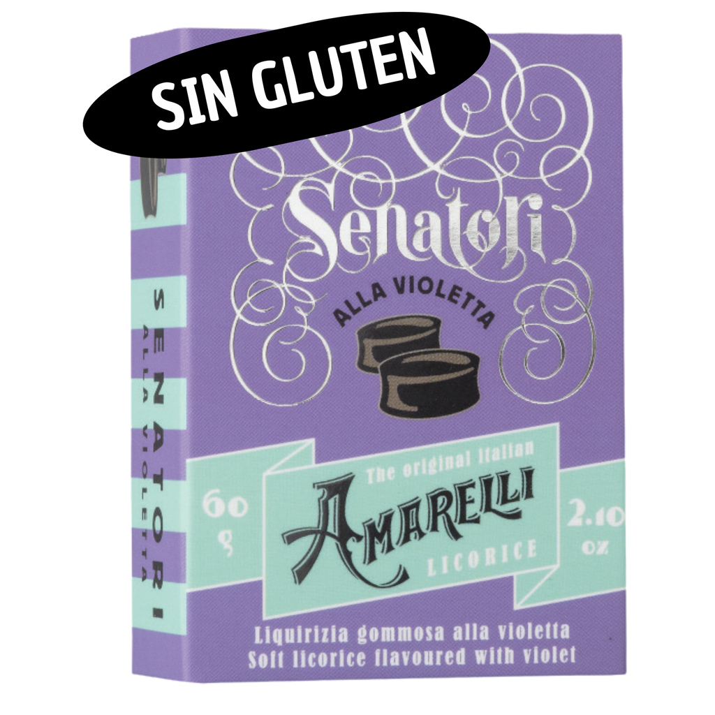 La Liquirizia Amareli- Senatori Alla Violetta Regaliz gomoso sabor Violeta 60g