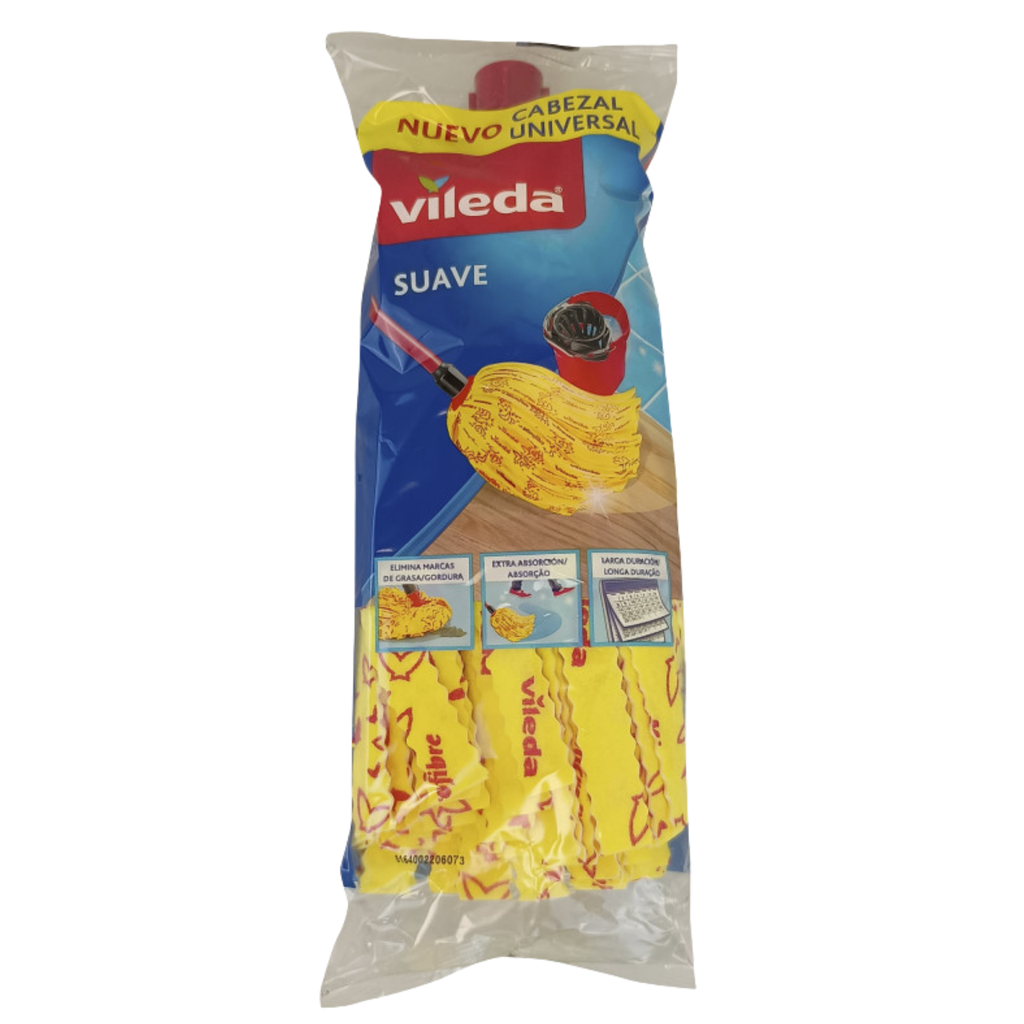 Vileda fregona microfibras 1u. Suave amarilla.