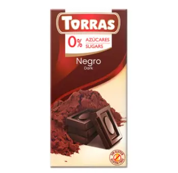 Torras-  sin azucar chocolate negro 75g