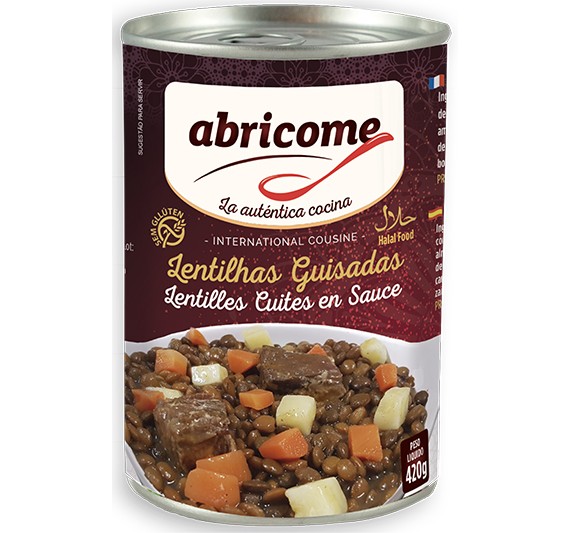 Lata halal lentejas guisadas