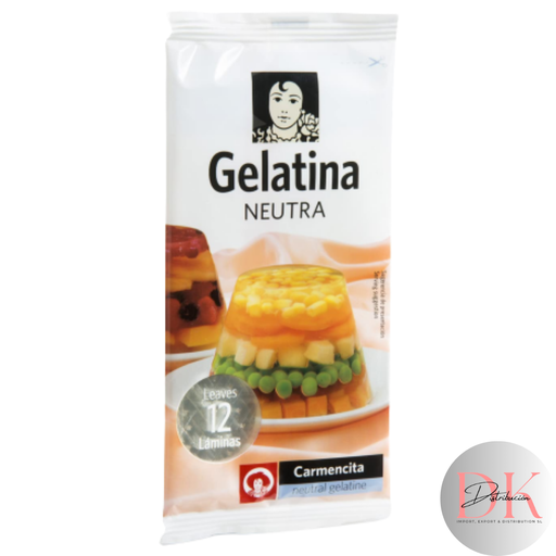 [04720] Gelatina neutra 12 Laminas Carmencita 20g