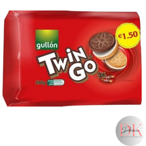 [L2522] Twins GO rojo 290g. Pack  2 rulos 145g divisibles. GULLON 1,5
