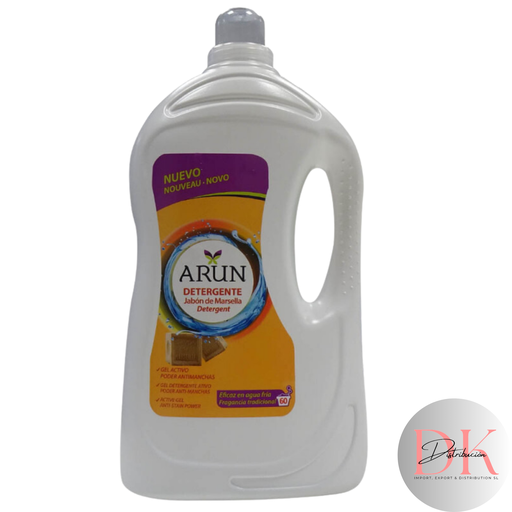 [TR008614] Arun detergente gel 60 dosis 4 l. Jabón de Marsella.