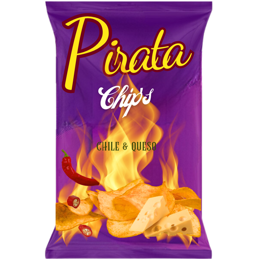 [PIR02] PIRATA CHIPS Chile & queso 50G