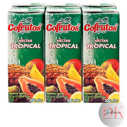 [COF14] Néctar Cofrutos Tropical mini-brik 200 ml. sin azúcar - pack 6