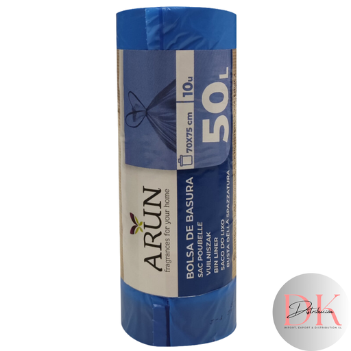 [TR010566] Arun Bolsa de Basura 10U. 70X75 Azul 50 L.