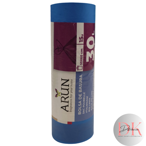 [TR010568] Arun Bolsa de Basura 15U. 55X60 Azul 30 L.