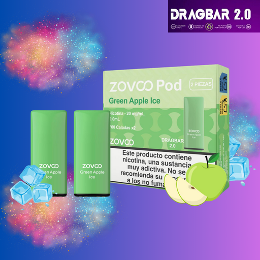 [ZOV005] Dragbar 2.0 Zovco  Green apple ice
