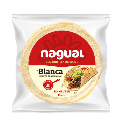[NA08R] Tortilla Maiz Blanco Nagual 8UDS