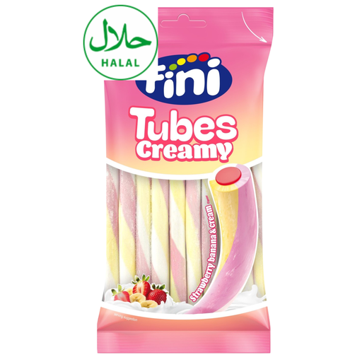 [FIN4567] Fini Tubes Creamy Yogur Fresa Platano Halal Sapck c12