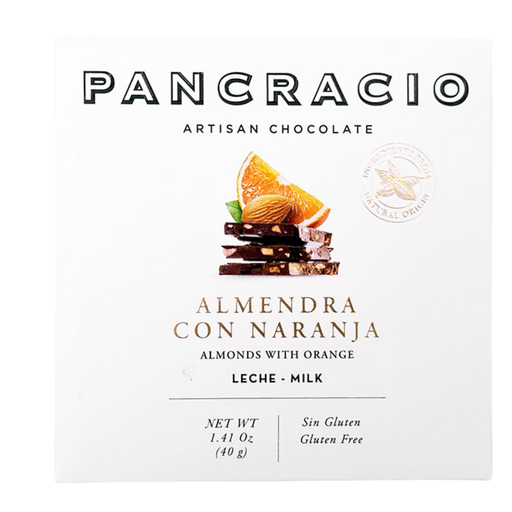 [PT057] Pancracio- Mini Tableta Almendra con Naranja- Chocolate Leche