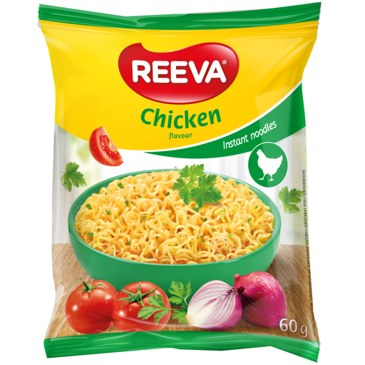 [20013710] Fideos instantáneos con sabor a pollo paquete 60 g REEVA