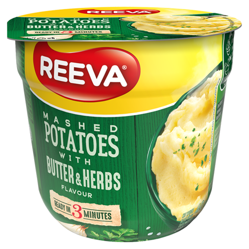 [2633] Taza de puré de papas con sabor a mantequilla y hierbas 40g  REEVA
