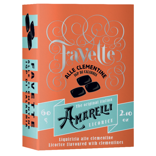[REG04] La Liquirizia Amareli- Favette Alla Clementia Regaliz aromatizado clementina de calabria igp 60g