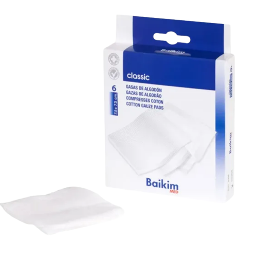 [45805] gasas de algodon hidrofilo 6 unidades baikim