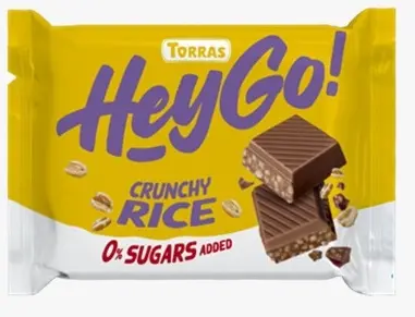 [180] Hey Go- Choco leche sin azúcar con arroz 60g